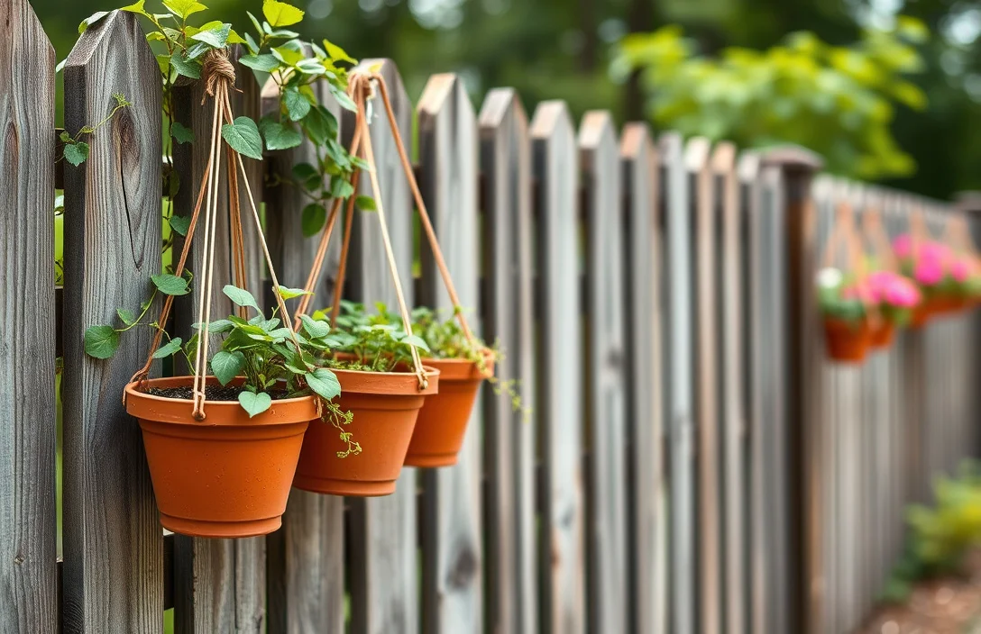 Tips for Hanging Planter Pots on a Fence - hang planter pots on fence