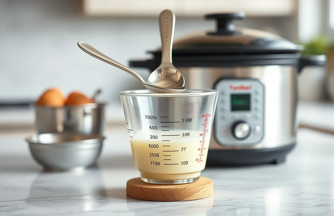 Using Spoon and Scale Measurements Instead - egg cooker measuring cup replacement