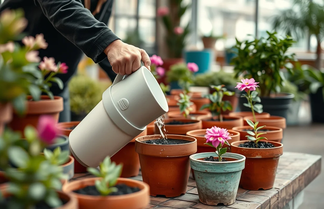 What works in practice - how to fill flower pots?