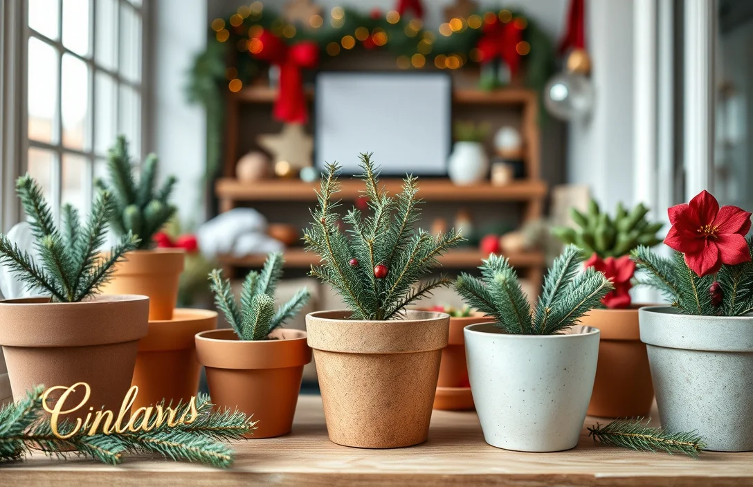What works in practice - how to decorate plant pots for christmas?