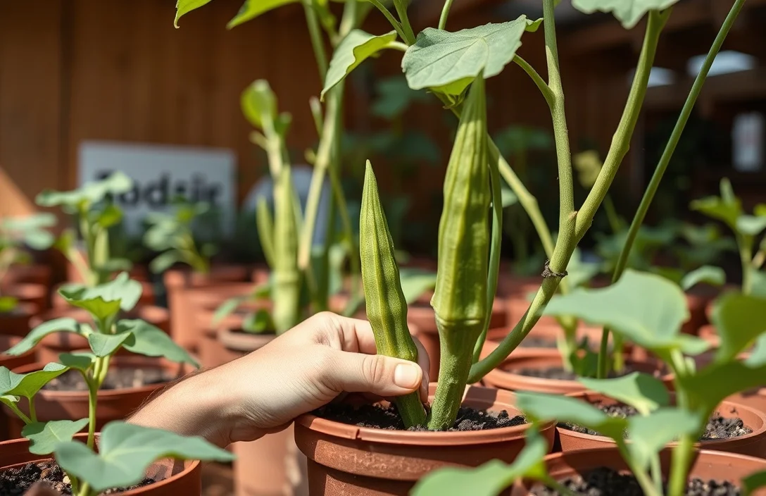 What works in practice - how to plant okra in pots?