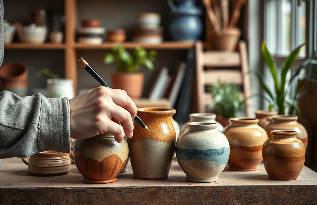 What works in practice - how to paint glazed ceramic pots?