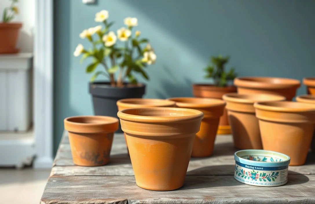 What works in practice - how to paint terracotta flower pots?