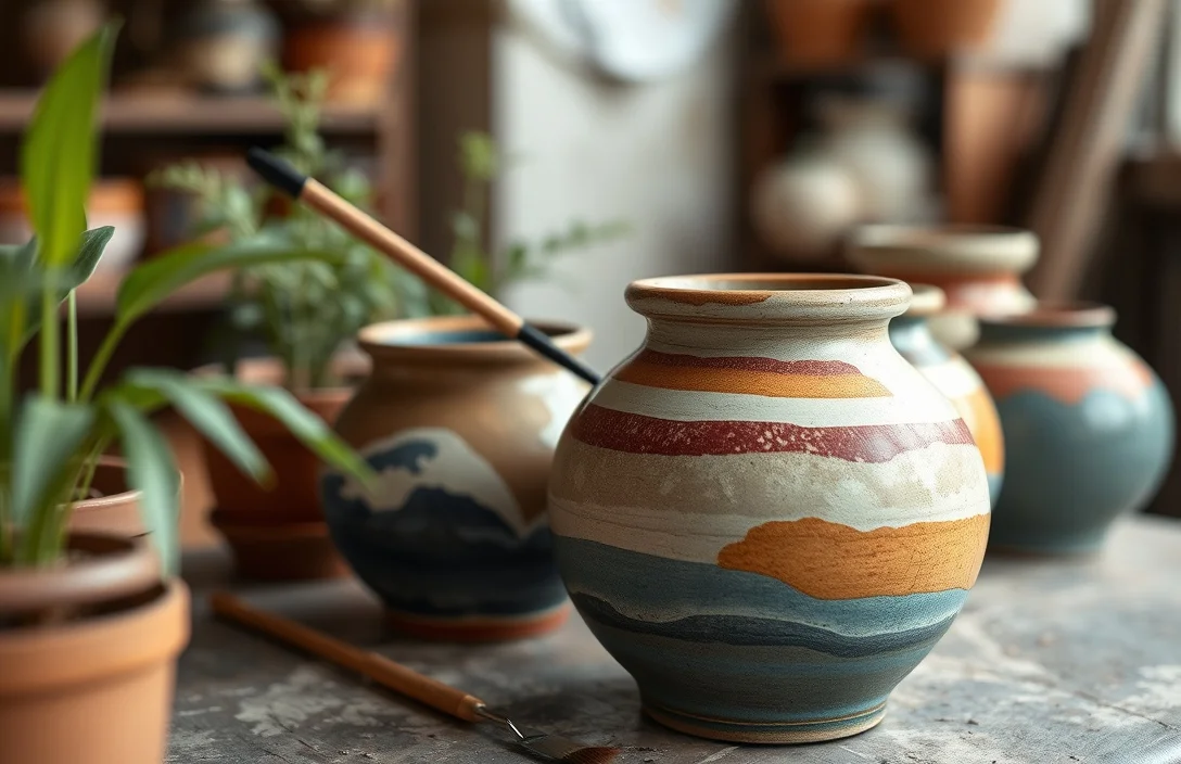 What works in practice - how to paint on ceramic pots?
