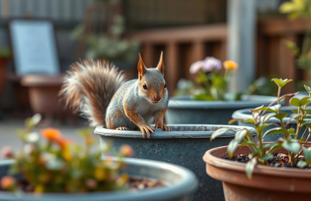 What works in practice - how to keep squirrels out of pots?
