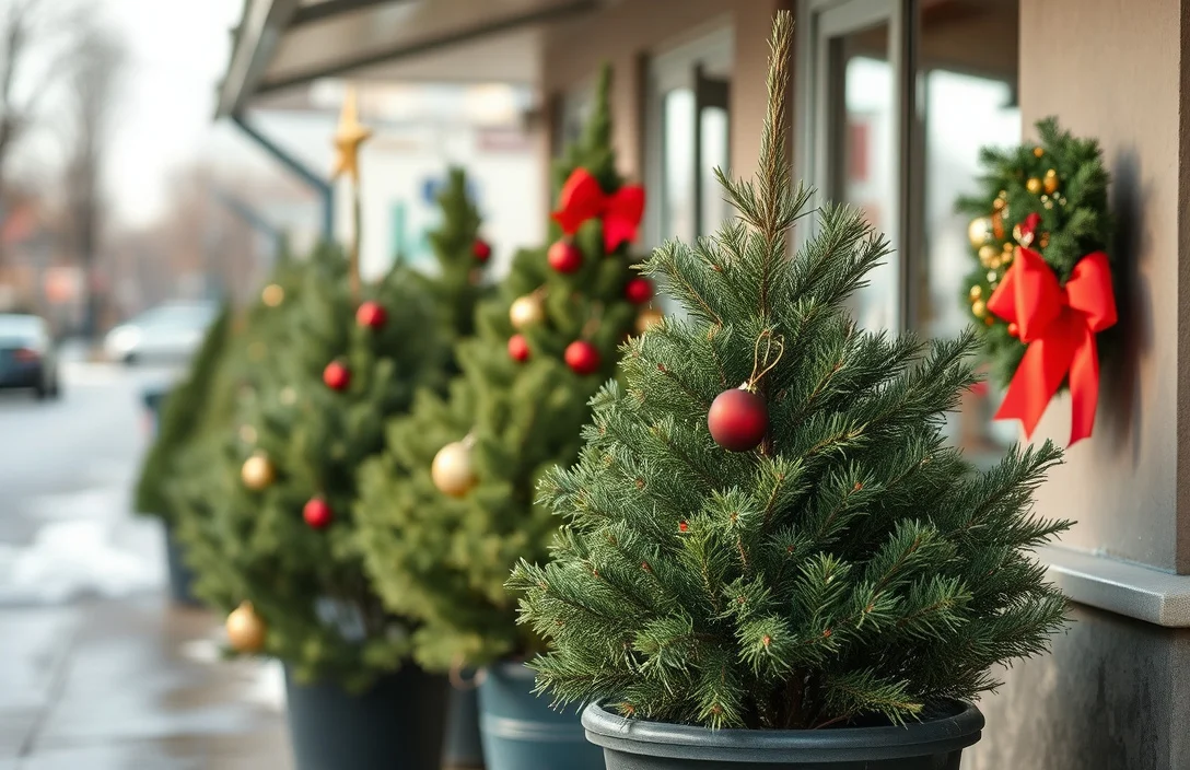 When to Transition Outdoors After Christmas - live christmas trees in pots