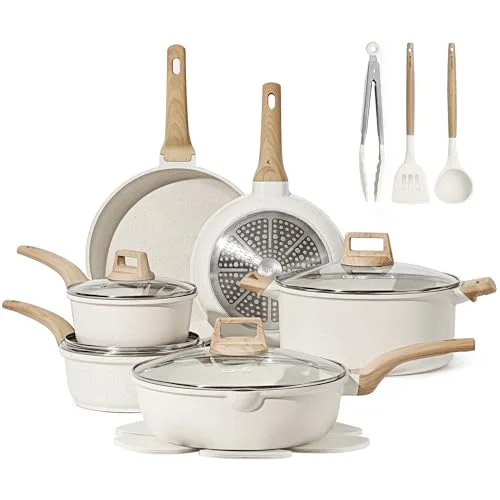 white non stick cookware set