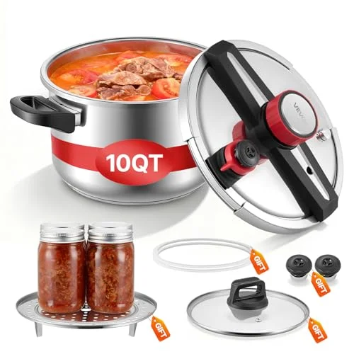 10 qt stainless steel pressure cooker