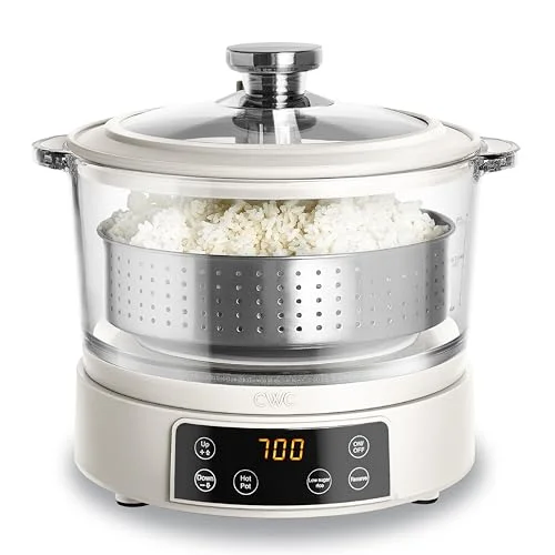 cook with color 3l glass low carb rice cooker