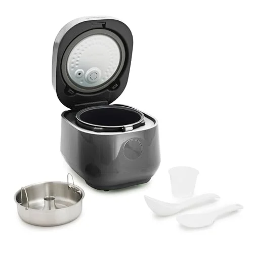 greenpan 2qt ceramic fuzzy logic carb reducing rice cooker